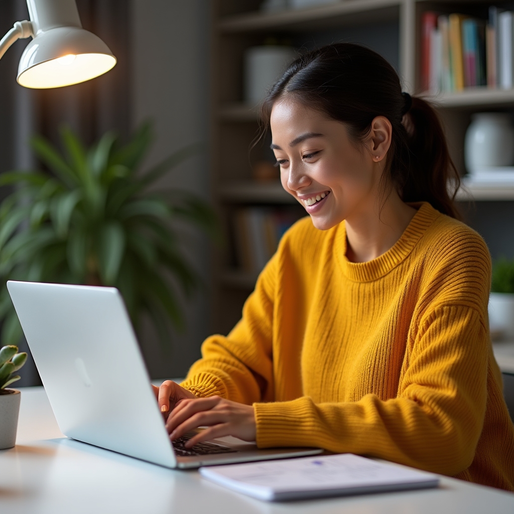 Person reviewing savings plan on laptop