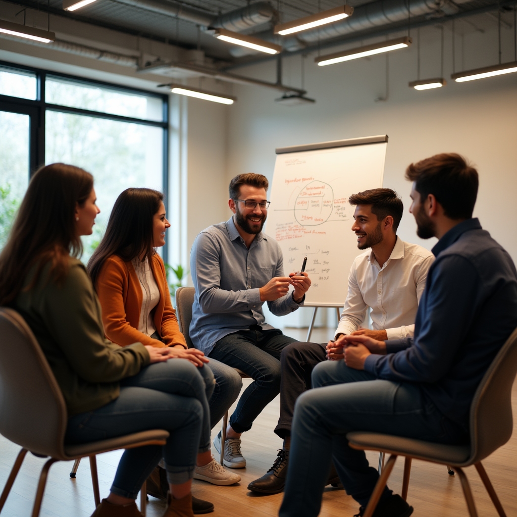 Group of young adults in a financial literacy workshop